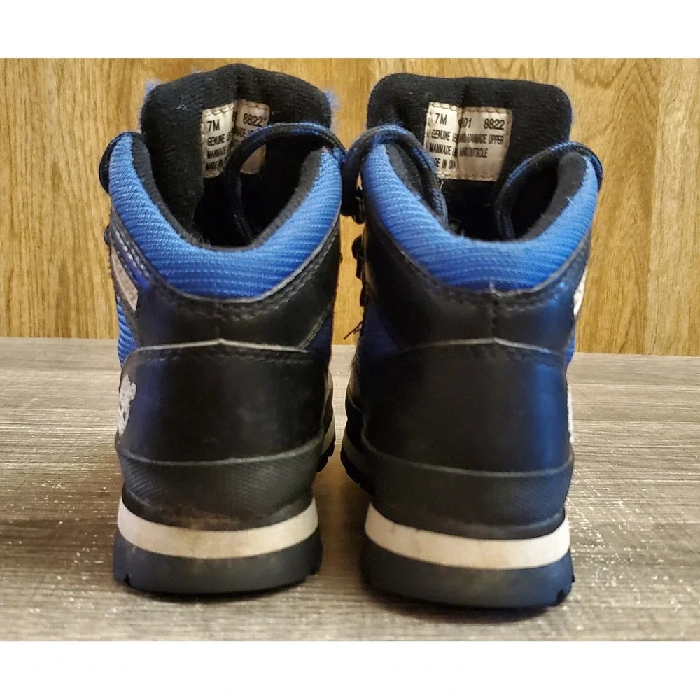Timberland Euro Hiking Boots Toddler Size 7 Black Blue‎